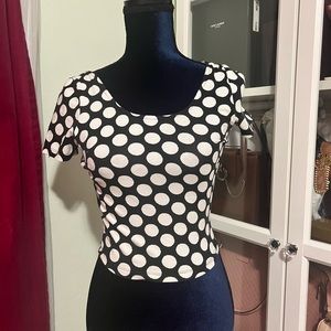 Material Girl Polka Dot Crop Top